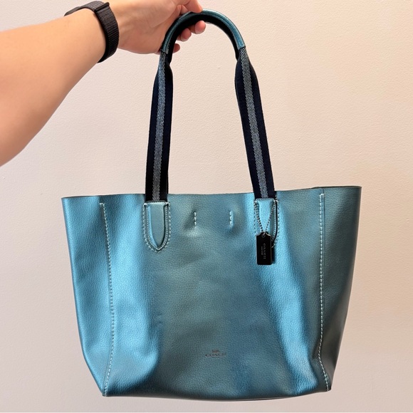 Coach Handbags - Coach Derby Metallic Tote Bag